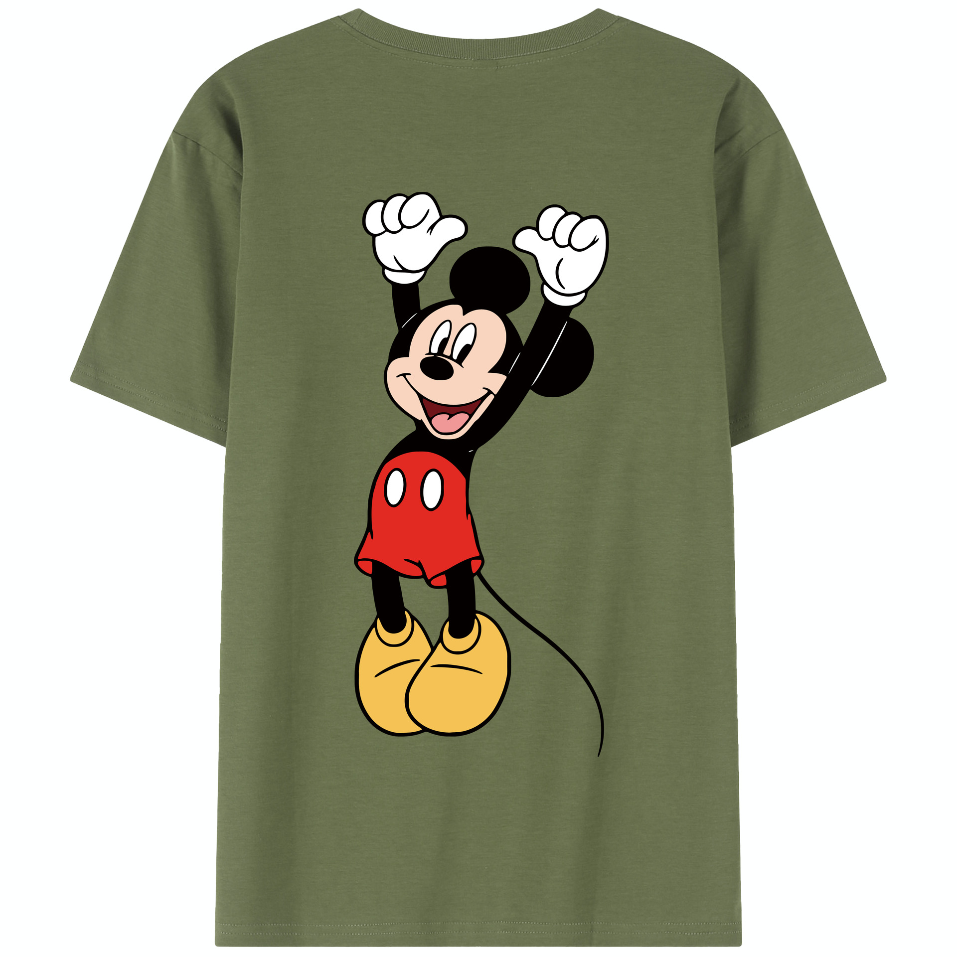 （画像用） ミッキーマウス Mickey Mouse 綿100％半袖Tシャツ（背面プリント）